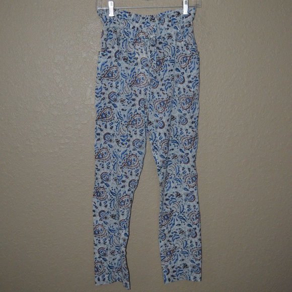 NWT $189 Sz XS Xirena Tayler Blue White Mosaic Drawstring Casual Comfy Pants - Picture 3 of 9